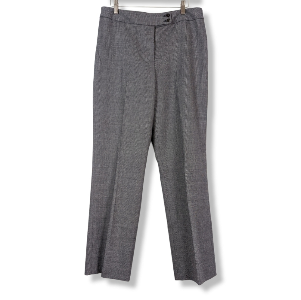 Pendleton Savvy Stretch Wool Dress‎ Pants Slacks 10 Navy Blue Gray Straight Leg